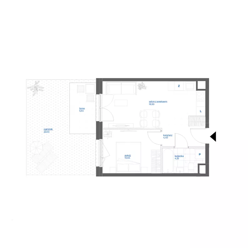 2 pokoje, mieszkanie 37,80 m², parter, oferta nr 28/6, Leśny Marcelin, Poznań, Grunwald, Junikowo, ul. Jeleniogórska
