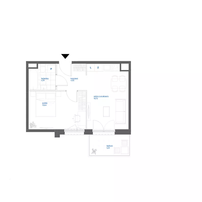 2 pokoje, mieszkanie 39,47 m², piętro 5, oferta nr 28/46, Leśny Marcelin, Poznań, Grunwald, Junikowo, ul. Jeleniogórska