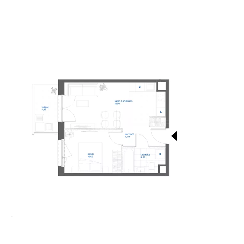 2 pokoje, mieszkanie 37,84 m², piętro 2, oferta nr 28/24, Leśny Marcelin, Poznań, Grunwald, Junikowo, ul. Jeleniogórska