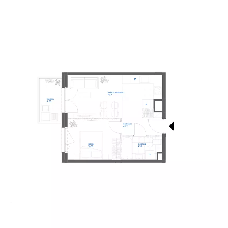 2 pokoje, mieszkanie 37,73 m², piętro 4, oferta nr 28/41, Leśny Marcelin, Poznań, Grunwald, Junikowo, ul. Jeleniogórska
