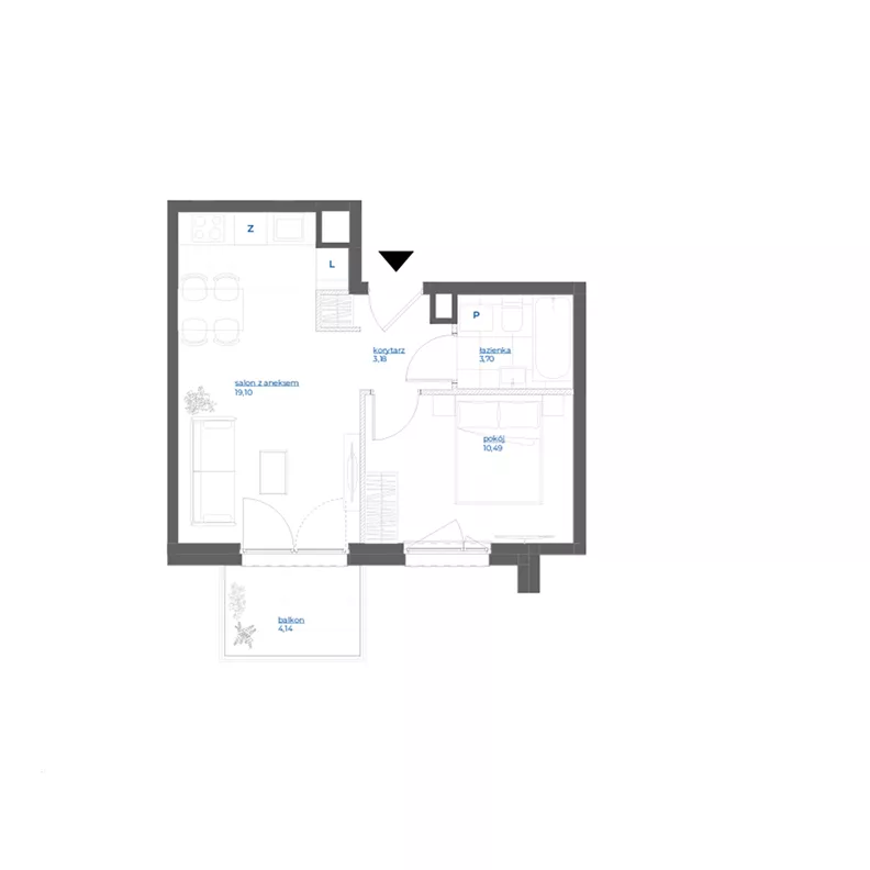 2 pokoje, mieszkanie 36,47 m², piętro 4, oferta nr 28/102, Leśny Marcelin, Poznań, Grunwald, Junikowo, ul. Jeleniogórska