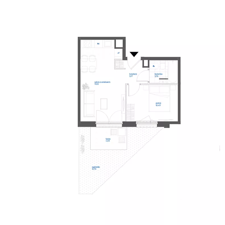 2 pokoje, mieszkanie 36,46 m², parter, oferta nr 28/74, Leśny Marcelin, Poznań, Grunwald, Junikowo, ul. Jeleniogórska