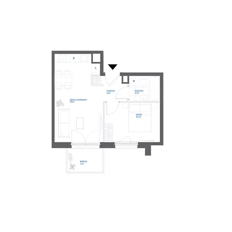 2 pokoje, mieszkanie 36,47 m², piętro 5, oferta nr 28/109, Leśny Marcelin, Poznań, Grunwald, Junikowo, ul. Jeleniogórska