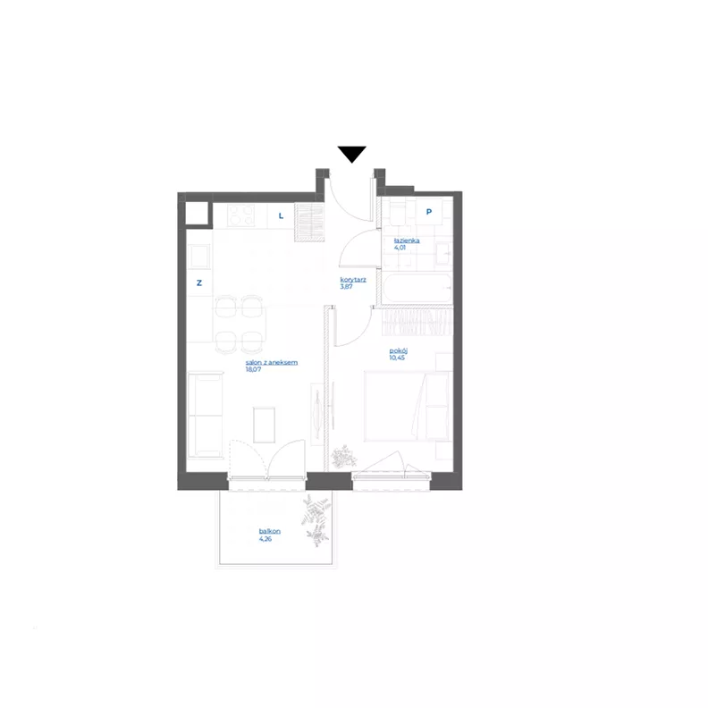 2 pokoje, mieszkanie 36,40 m², piętro 3, oferta nr 28/61, Leśny Marcelin, Poznań, Grunwald, Junikowo, ul. Jeleniogórska