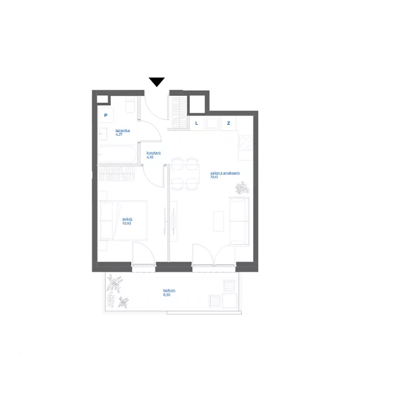 2 pokoje, mieszkanie 38,79 m², piętro 2, oferta nr 28A/127, Leśny Marcelin, Poznań, Grunwald, Junikowo, ul. Jeleniogórska