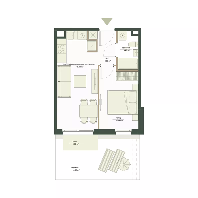2 pokoje, mieszkanie 32,49 m², parter, oferta nr B7/13, Apartamenty Onlylife, Warszawa, Wilanów, Powsin, ul. Łukasza Drewny/Potułkały