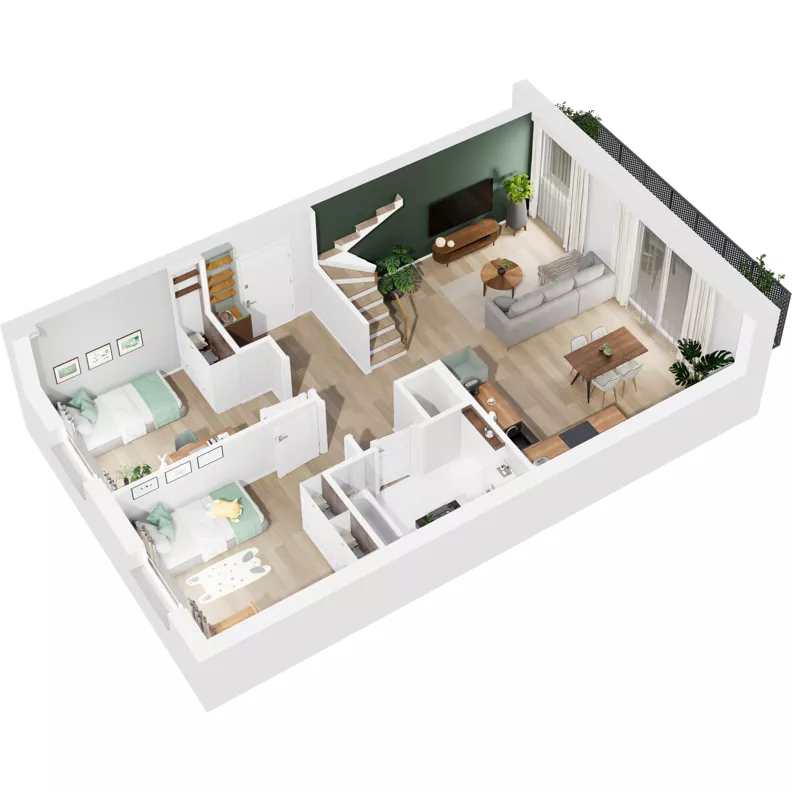 2 pokoje, mieszkanie 36,70 m², piętro 3, oferta nr 122/21, Dobre Strony, Kraków, Dębniki, Borek Fałęcki, ul. Obozowa