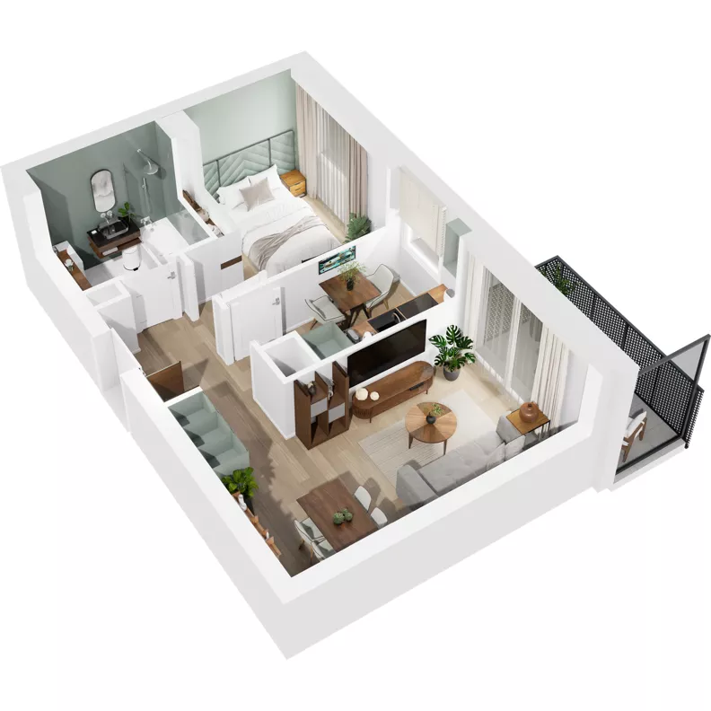 2 pokoje, mieszkanie 38,99 m², piętro 5, oferta nr 122/63, Dobre Strony, Kraków, Dębniki, Borek Fałęcki, ul. Obozowa