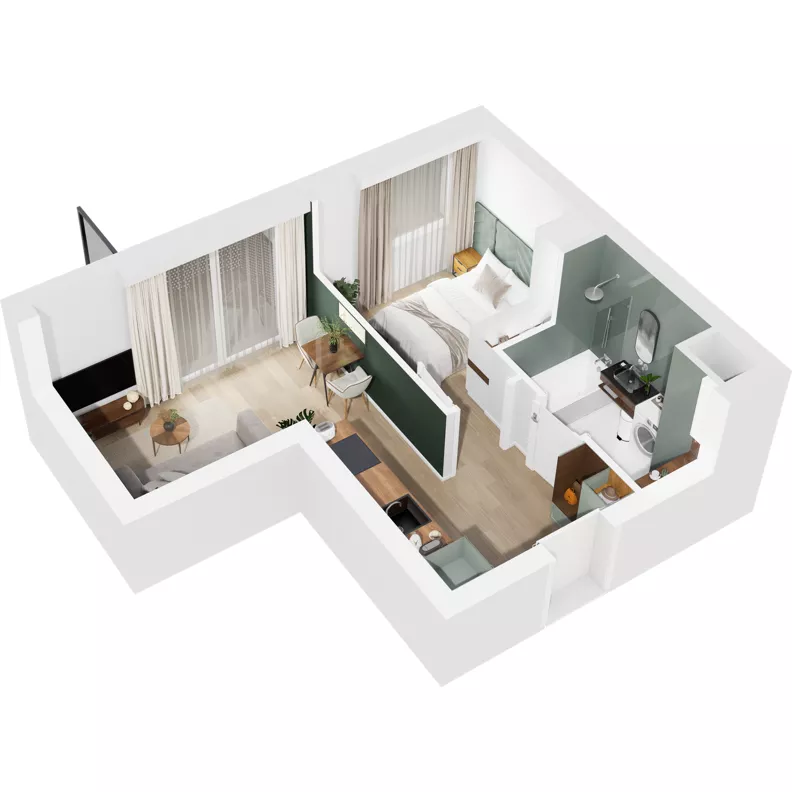 2 pokoje, mieszkanie 31,00 m², piętro 4, oferta nr 126/183, Dobre Strony, Kraków, Dębniki, Borek Fałęcki, ul. Obozowa