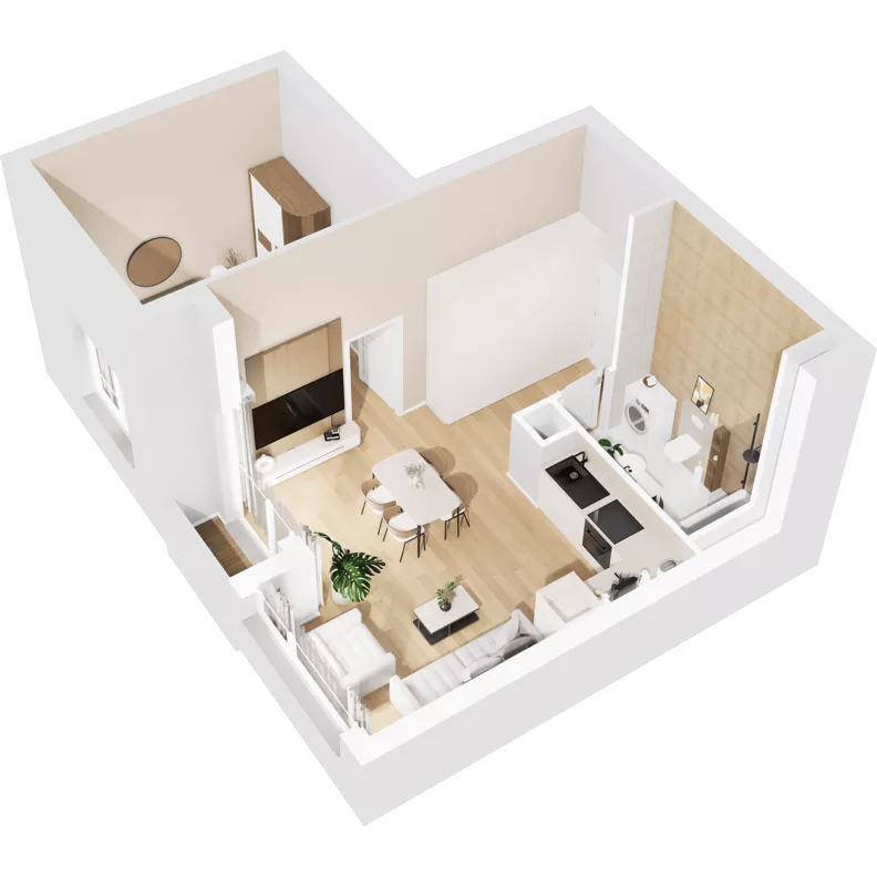 2 pokoje, mieszkanie 45,52 m², parter, oferta nr 0/3, Norren, Gdynia, Śródmieście, Śródmieście, ul. Żeromskiego 14