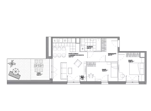 3 pokoje, mieszkanie 60,36 m², piętro 6, oferta nr B1/88, Architektów, Wrocław, Al. Architektów 22-30