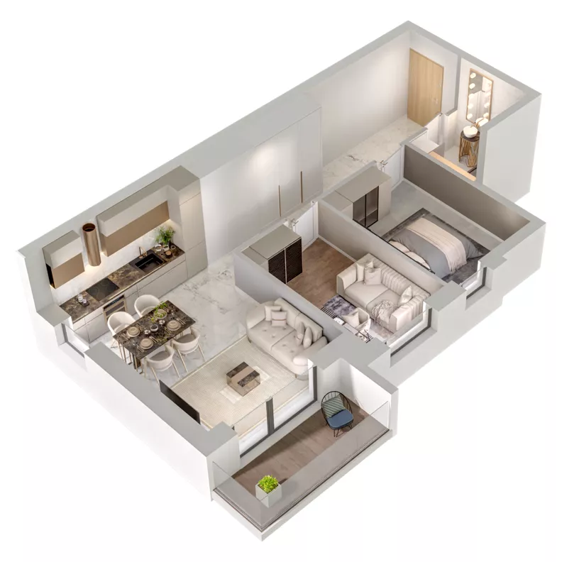 3 pokoje, mieszkanie 53,08 m², piętro 8, oferta nr A2/210, Zaspa Wysoko, Gdańsk, Zaspa, Zaspa-Młyniec, aleja Jana Pawła II