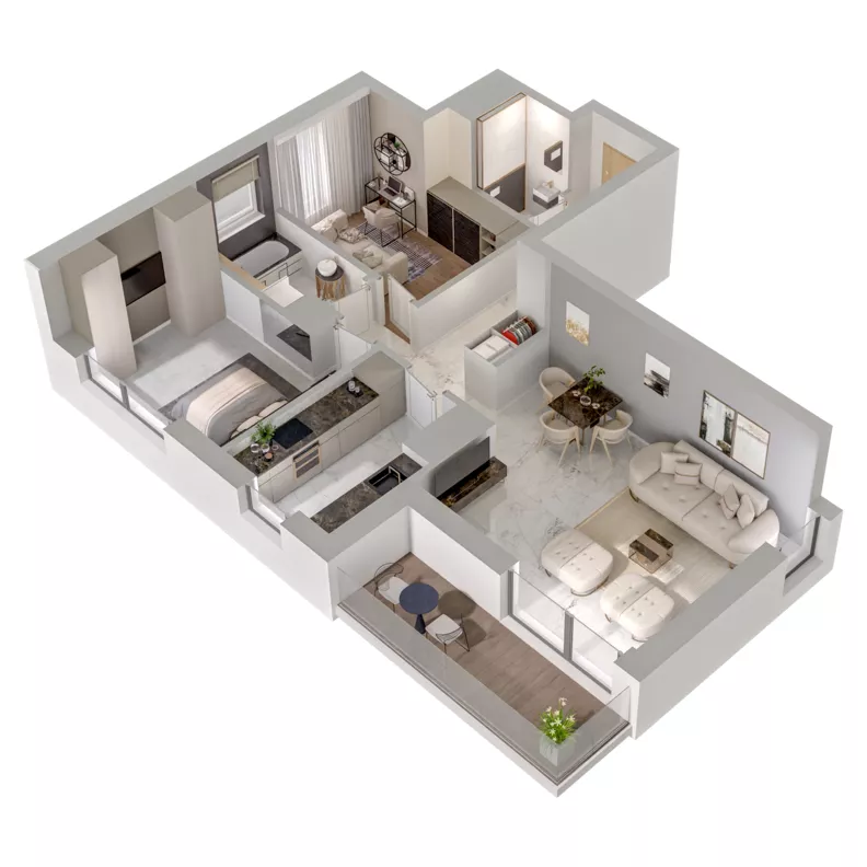 3 pokoje, mieszkanie 66,11 m², piętro 10, oferta nr A2/227, Zaspa Wysoko, Gdańsk, Zaspa, Zaspa-Młyniec, aleja Jana Pawła II