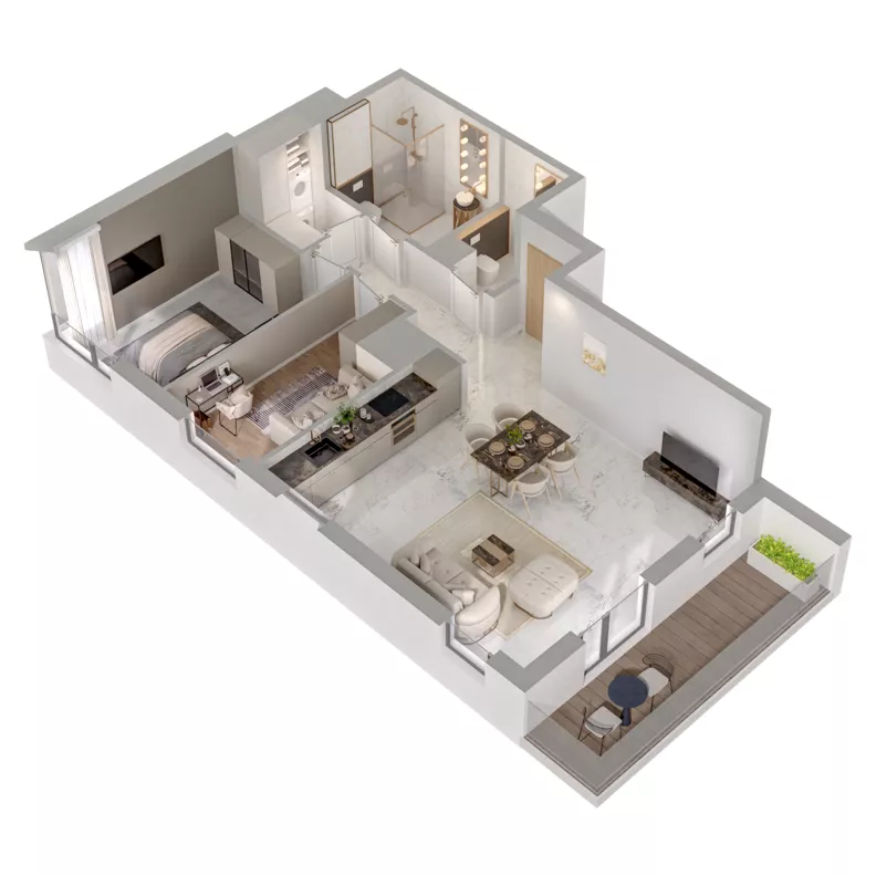 3 pokoje, mieszkanie 69,22 m², piętro 12, oferta nr A1/105, Zaspa Wysoko, Gdańsk, Zaspa, Zaspa-Młyniec, aleja Jana Pawła II