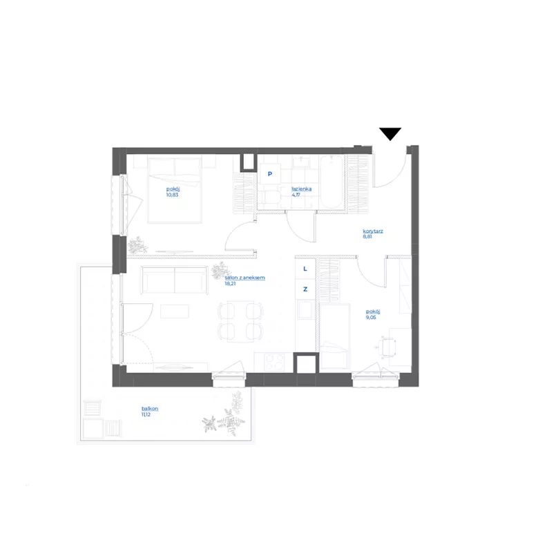 3 pokoje, mieszkanie 51,07 m², piętro 4, oferta nr 28/40, Leśny Marcelin, Poznań, Grunwald, Junikowo, ul. Jeleniogórska