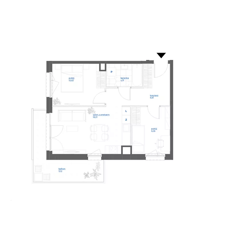 3 pokoje, mieszkanie 51,07 m², piętro 3, oferta nr 28/31, Leśny Marcelin, Poznań, Grunwald, Junikowo, ul. Jeleniogórska