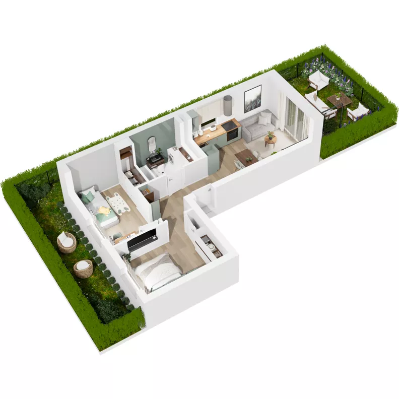 3 pokoje, mieszkanie 45,18 m², parter, oferta nr 126/204, Dobre Strony, Kraków, Dębniki, Borek Fałęcki, ul. Obozowa