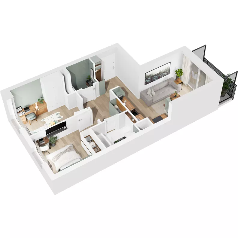 3 pokoje, mieszkanie 52,68 m², piętro 3, oferta nr 122/100, Dobre Strony, Kraków, Dębniki, Borek Fałęcki, ul. Obozowa