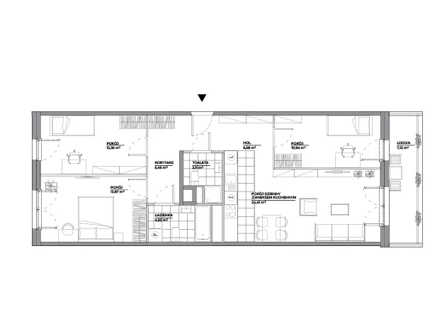 4 pokoje, mieszkanie 81,31 m², piętro 6, oferta nr B1/84, Architektów, Wrocław, Al. Architektów 22-30