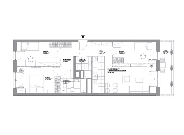 4 pokoje, mieszkanie 79,57 m², piętro 2, oferta nr B1/40, Architektów, Wrocław, Al. Architektów 22-30