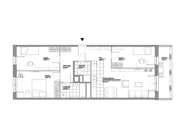 4 pokoje, mieszkanie 81,29 m², piętro 7, oferta nr B1/95, Architektów, Wrocław, Al. Architektów 22-30