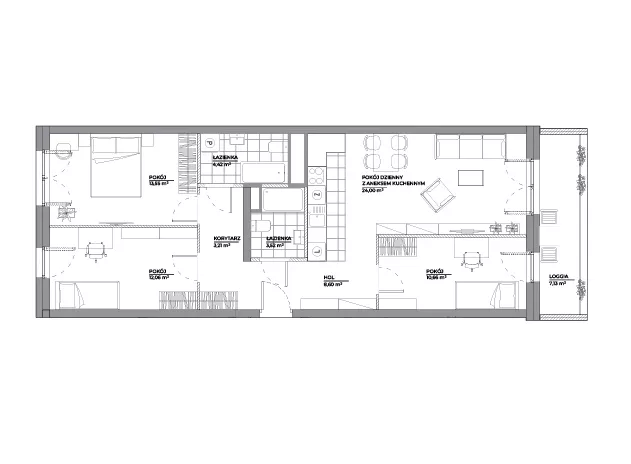 4 pokoje, mieszkanie 80,02 m², piętro 2, oferta nr B1/4, Architektów, Wrocław, Al. Architektów 22-30