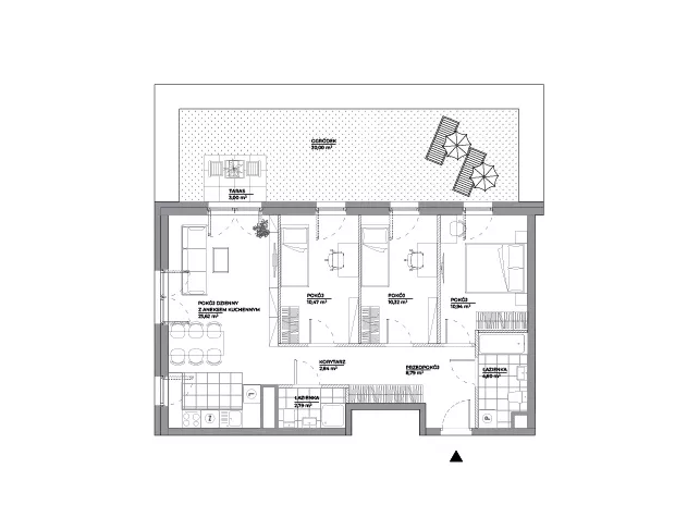 4 pokoje, mieszkanie 74,37 m², parter, oferta nr A/121, Architektów, Wrocław, Al. Architektów 22-30