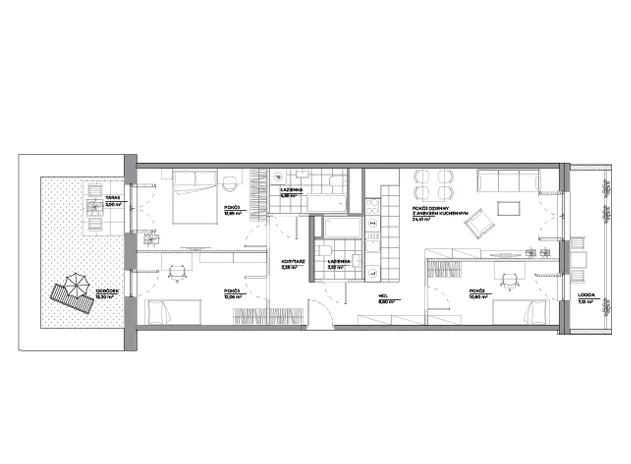 4 pokoje, mieszkanie 80,93 m², piętro 1, oferta nr B1/1, Architektów, Wrocław, Al. Architektów 22-30
