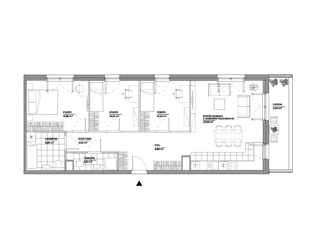 4 pokoje, mieszkanie 84,39 m², piętro 6, oferta nr B1/78, Architektów, Wrocław, Al. Architektów 22-30