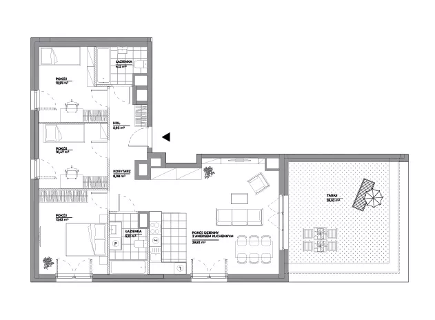 4 pokoje, mieszkanie 88,18 m², piętro 3, oferta nr B2/179, Architektów, Wrocław, Al. Architektów 22-30