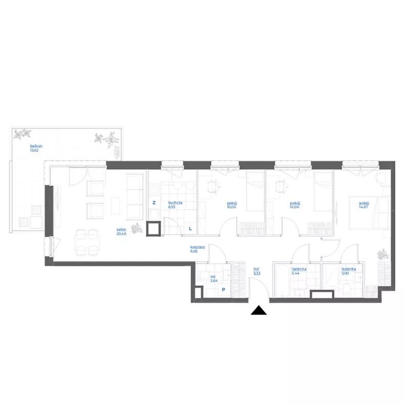 4 pokoje, mieszkanie 84,27 m², piętro 2, oferta nr 28/17, Leśny Marcelin, Poznań, Grunwald, Junikowo, ul. Jeleniogórska