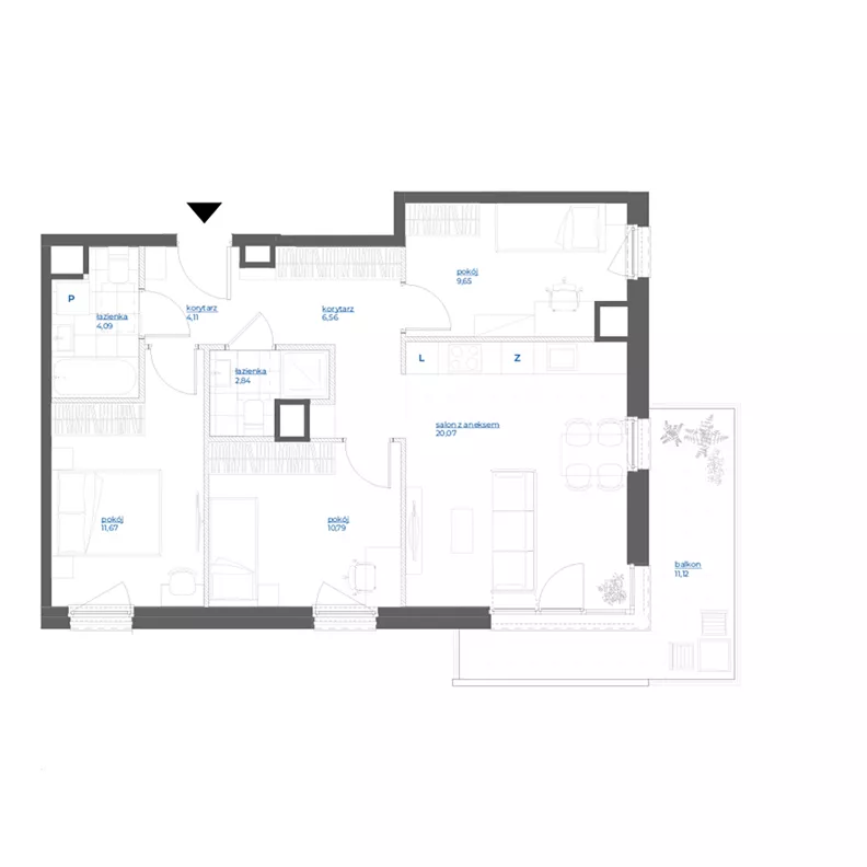 4 pokoje, mieszkanie 69,78 m², piętro 5, oferta nr 28/49, Leśny Marcelin, Poznań, Grunwald, Junikowo, ul. Jeleniogórska