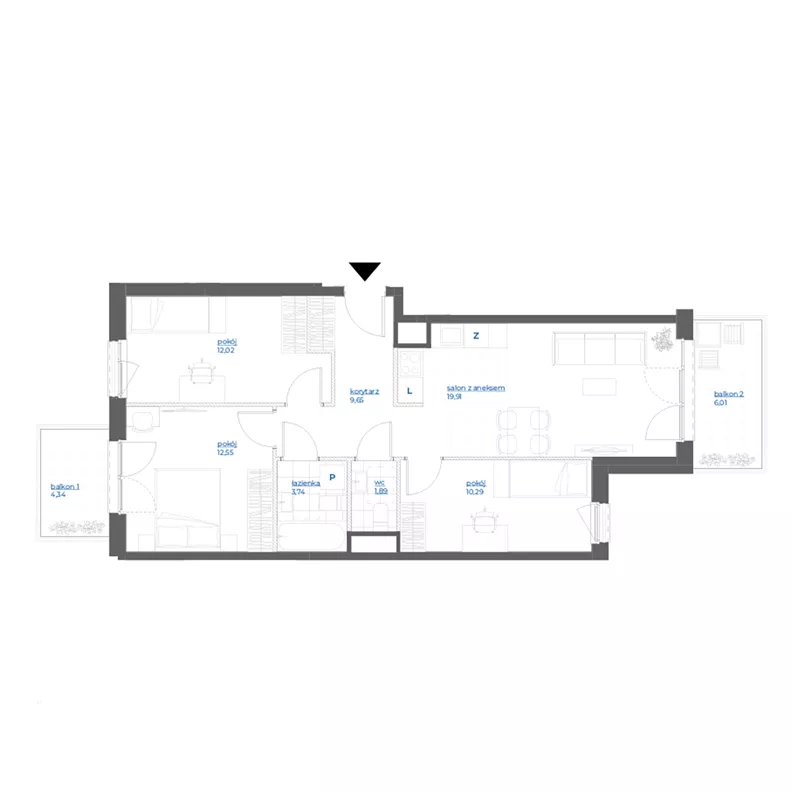 4 pokoje, mieszkanie 70,05 m², piętro 4, oferta nr 28/65, Leśny Marcelin, Poznań, Grunwald, Junikowo, ul. Jeleniogórska