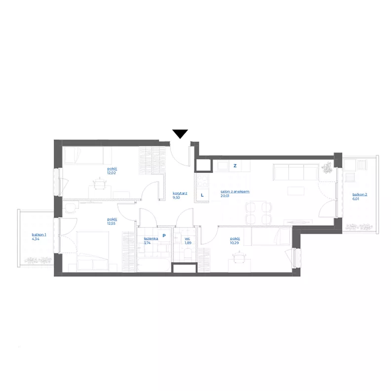 4 pokoje, mieszkanie 70,00 m², piętro 1, oferta nr 28/56, Leśny Marcelin, Poznań, Grunwald, Junikowo, ul. Jeleniogórska