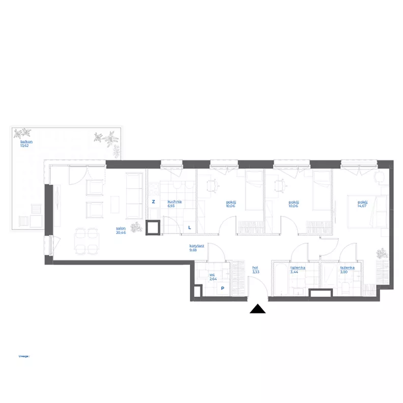 4 pokoje, mieszkanie 84,27 m², piętro 3, oferta nr 28/26, Leśny Marcelin, Poznań, Grunwald, Junikowo, ul. Jeleniogórska