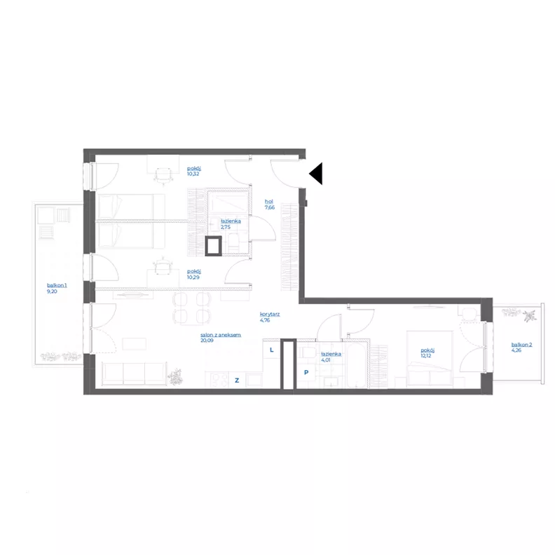 4 pokoje, mieszkanie 72,00 m², piętro 1, oferta nr 28/82, Leśny Marcelin, Poznań, Grunwald, Junikowo, ul. Jeleniogórska