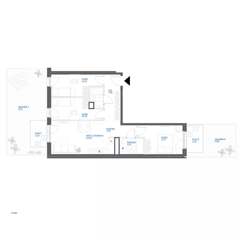 4 pokoje, mieszkanie 71,99 m², parter, oferta nr 28/75, Leśny Marcelin, Poznań, Grunwald, Junikowo, ul. Jeleniogórska