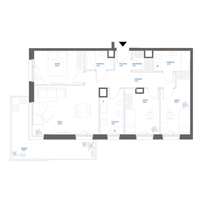 4 pokoje, mieszkanie 78,94 m², piętro 3, oferta nr 28A/128, Leśny Marcelin, Poznań, Grunwald, Junikowo, ul. Jeleniogórska