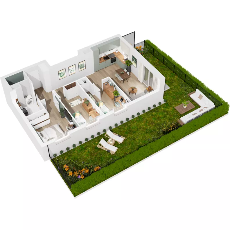 4 pokoje, mieszkanie 67,35 m², parter, oferta nr 122/77, Dobre Strony, Kraków, Dębniki, Borek Fałęcki, ul. Obozowa