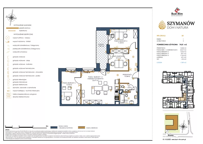 Lokal użytkowy 74,81 m², oferta nr 68, Szymanów Dom i Natura - lokale usługowe, Szymanów, Szymanów 7