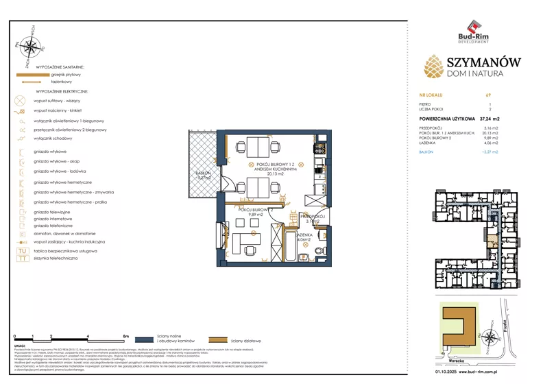 Lokal użytkowy 37,24 m², oferta nr 69, Szymanów Dom i Natura - lokale usługowe, Szymanów, Szymanów 7