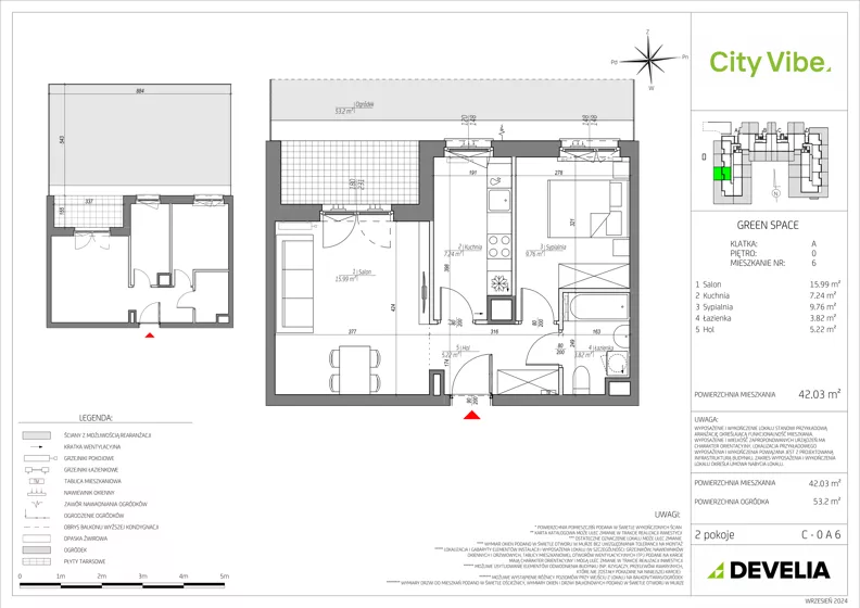 2 pokoje, mieszkanie 41,89 m², parter, oferta nr C/006/M, City Vibe, Kraków, Podgórze, Płaszów, ul. Myśliwska