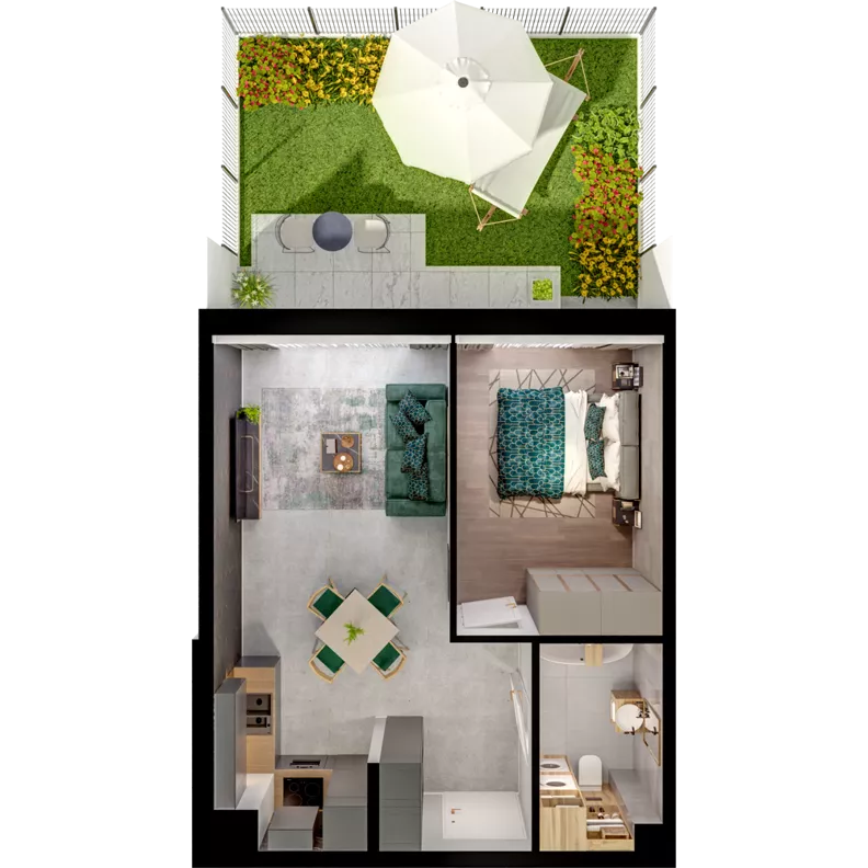 2 pokoje, mieszkanie 40,07 m², parter, oferta nr WL/Z11/2, Wiczlino Lyceum, Gdynia, Chwarzno-Wiczlino, Wiczlino, ul. Danusi 31