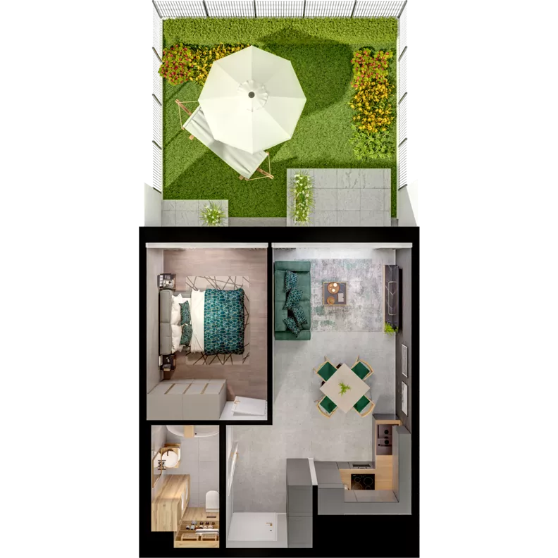 2 pokoje, mieszkanie 38,42 m², parter, oferta nr WL/Z11/4, Wiczlino Lyceum, Gdynia, Chwarzno-Wiczlino, Wiczlino, ul. Danusi 31