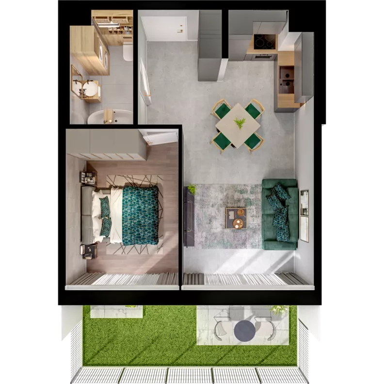 2 pokoje, mieszkanie 39,20 m², parter, oferta nr WL/Z11/7, Wiczlino Lyceum, Gdynia, Chwarzno-Wiczlino, Wiczlino, ul. Danusi 31