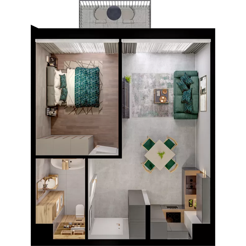 2 pokoje, mieszkanie 39,84 m², piętro 1, oferta nr WL/Z11/10, Wiczlino Lyceum, Gdynia, Chwarzno-Wiczlino, Wiczlino, ul. Danusi 31