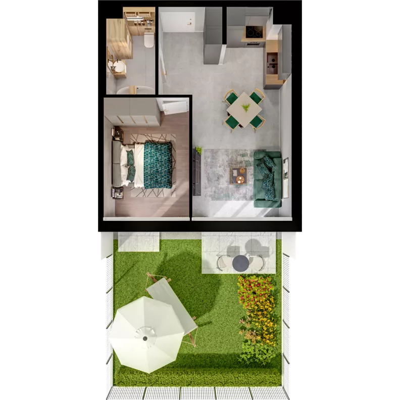 2 pokoje, mieszkanie 39,20 m², parter, oferta nr WL/Z13/7, Wiczlino Lyceum, Gdynia, Chwarzno-Wiczlino, Wiczlino, ul. Danusi 31