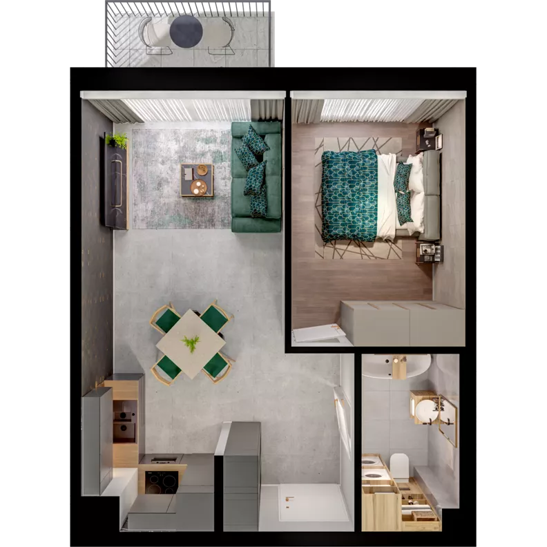 2 pokoje, mieszkanie 39,79 m², piętro 1, oferta nr WL/Z13/11, Wiczlino Lyceum, Gdynia, Chwarzno-Wiczlino, Wiczlino, ul. Danusi 31