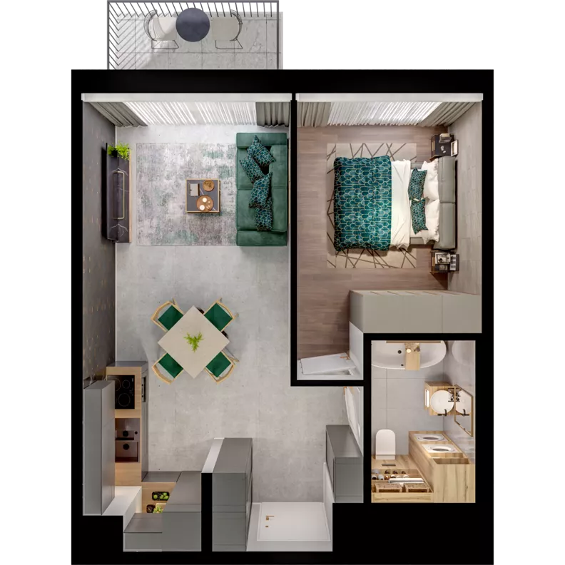 2 pokoje, mieszkanie 38,29 m², piętro 1, oferta nr WL/Z13/13, Wiczlino Lyceum, Gdynia, Chwarzno-Wiczlino, Wiczlino, ul. Danusi 31