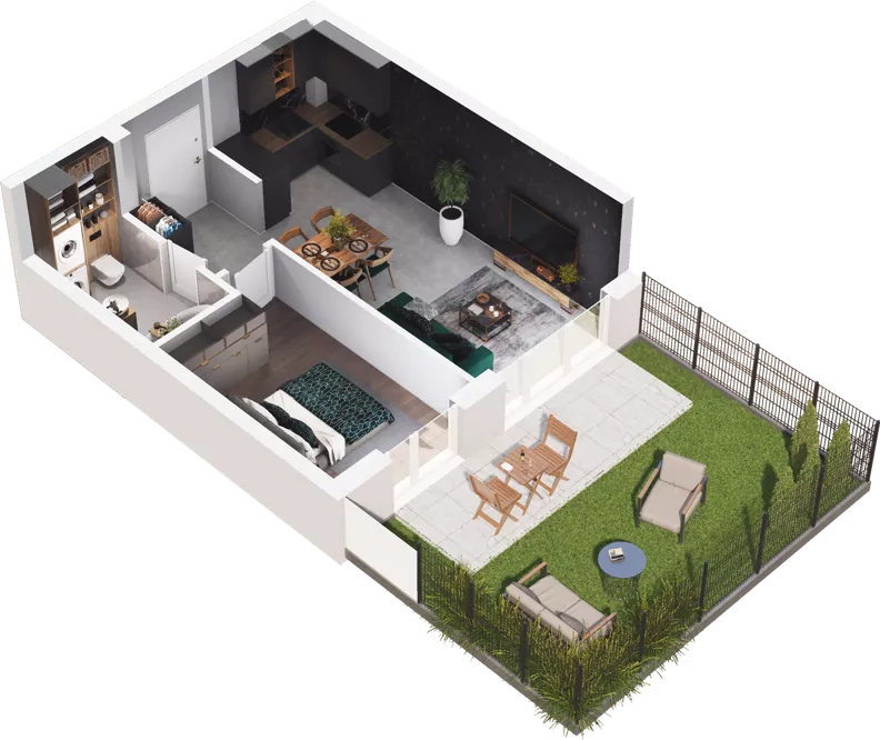 2 pokoje, mieszkanie 40,20 m², parter, oferta nr WL/D31/1, Wiczlino Lyceum, Gdynia, Chwarzno-Wiczlino, Wiczlino, ul. Danusi 31
